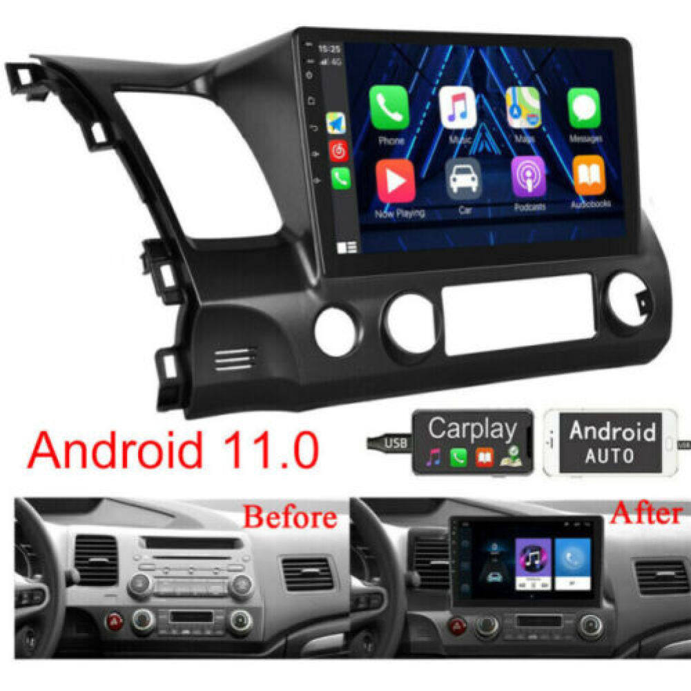 Android 13 Car Stereo for Honda Civic (2006–2011) – 10" Touchscreen, CarPlay & Android Auto, 2+32GB, 12-LED Backup Camera, Left-Hand Drive Compatible