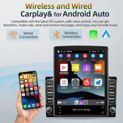 9.7in CarPlay Radio Car Stereo Radio Android 10.0 GPS Wifi 2DIN with Camera