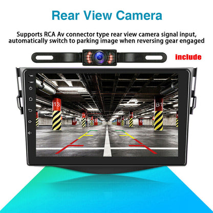 Android 13 Car Stereo for Toyota RAV4 2007–2012 – 9" Touchscreen with Wireless CarPlay & Android Auto, 2+32GB, Long License Plate Backup Camera