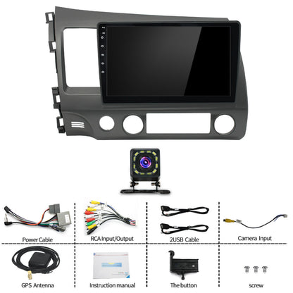 Android 13 Car Stereo for Honda Civic (2006–2011) – 10" Touchscreen, CarPlay & Android Auto, 2+32GB, 12-LED Backup Camera, Left-Hand Drive Compatible