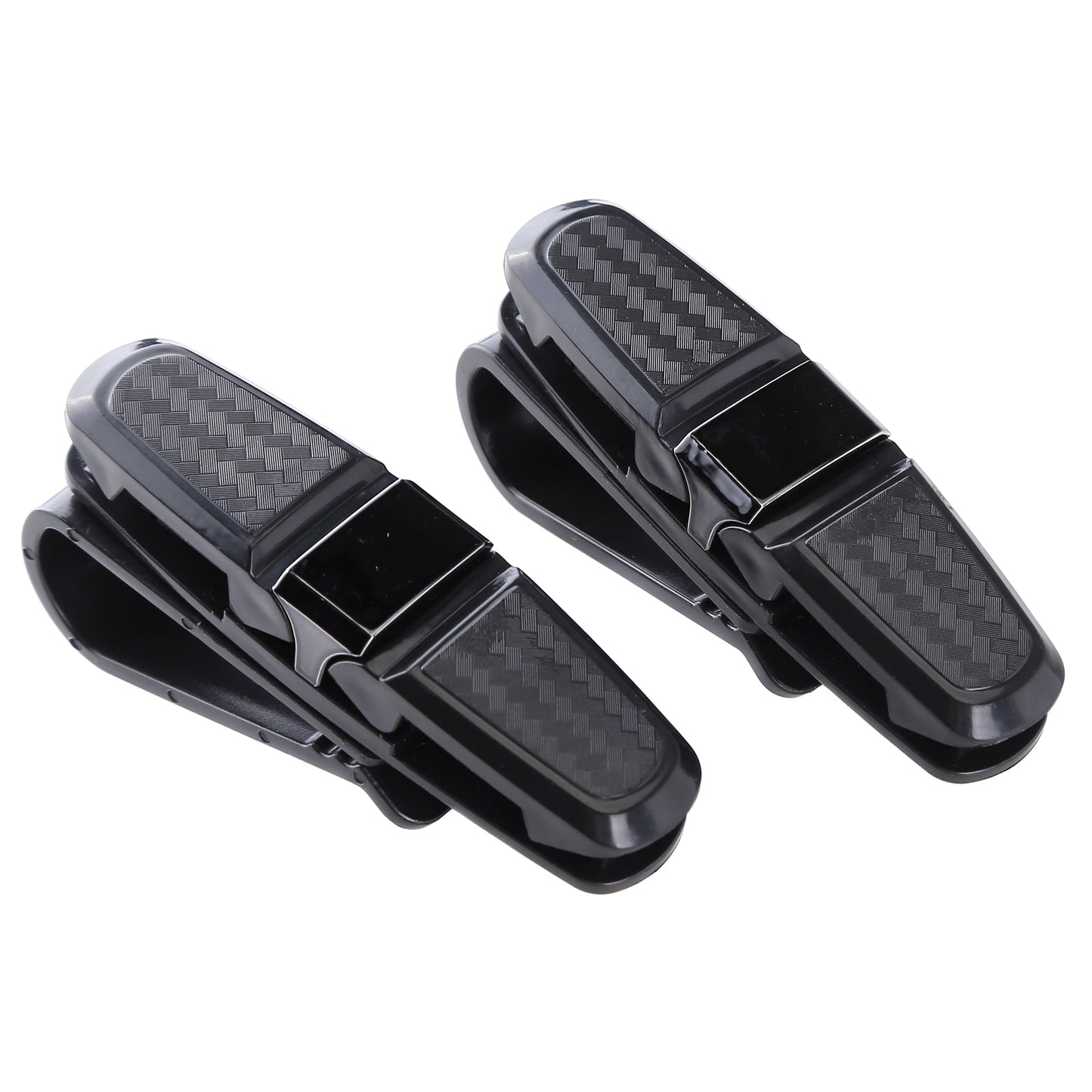 2 Pack Car Sun Visor Glasses Holders, Sunglasses Eyeglasses Mount with Ticket Card Clip – Black