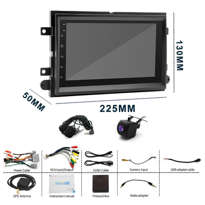 Android 13 Car Stereo for Ford F150/F250 (2004–2014) – 7" Touchscreen with Built-in CarPlay & Android Auto, 4+64GB, AHD Backup Camera & Mic