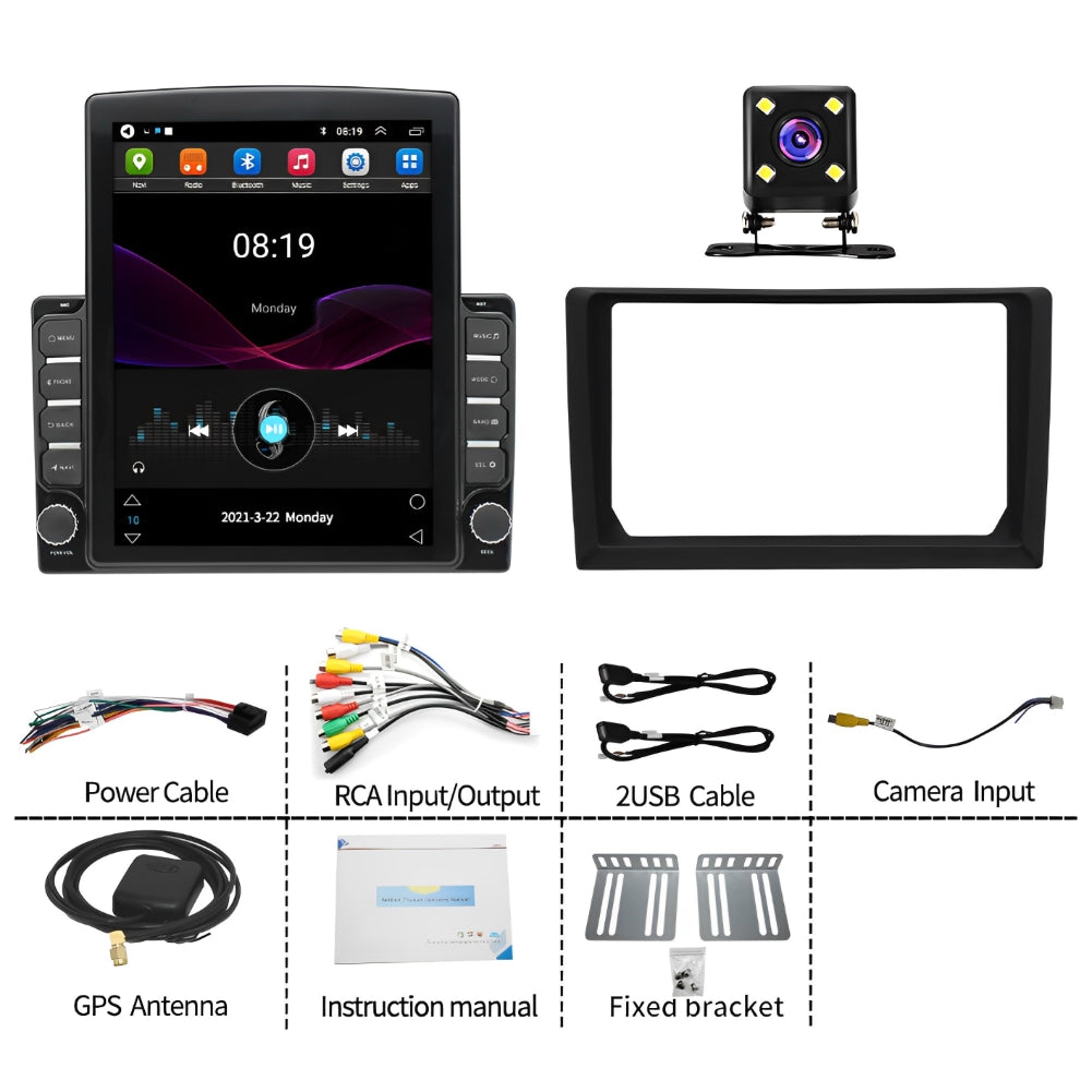 9.7in CarPlay Radio Car Stereo Radio Android 10.0 GPS Wifi 2DIN with Camera