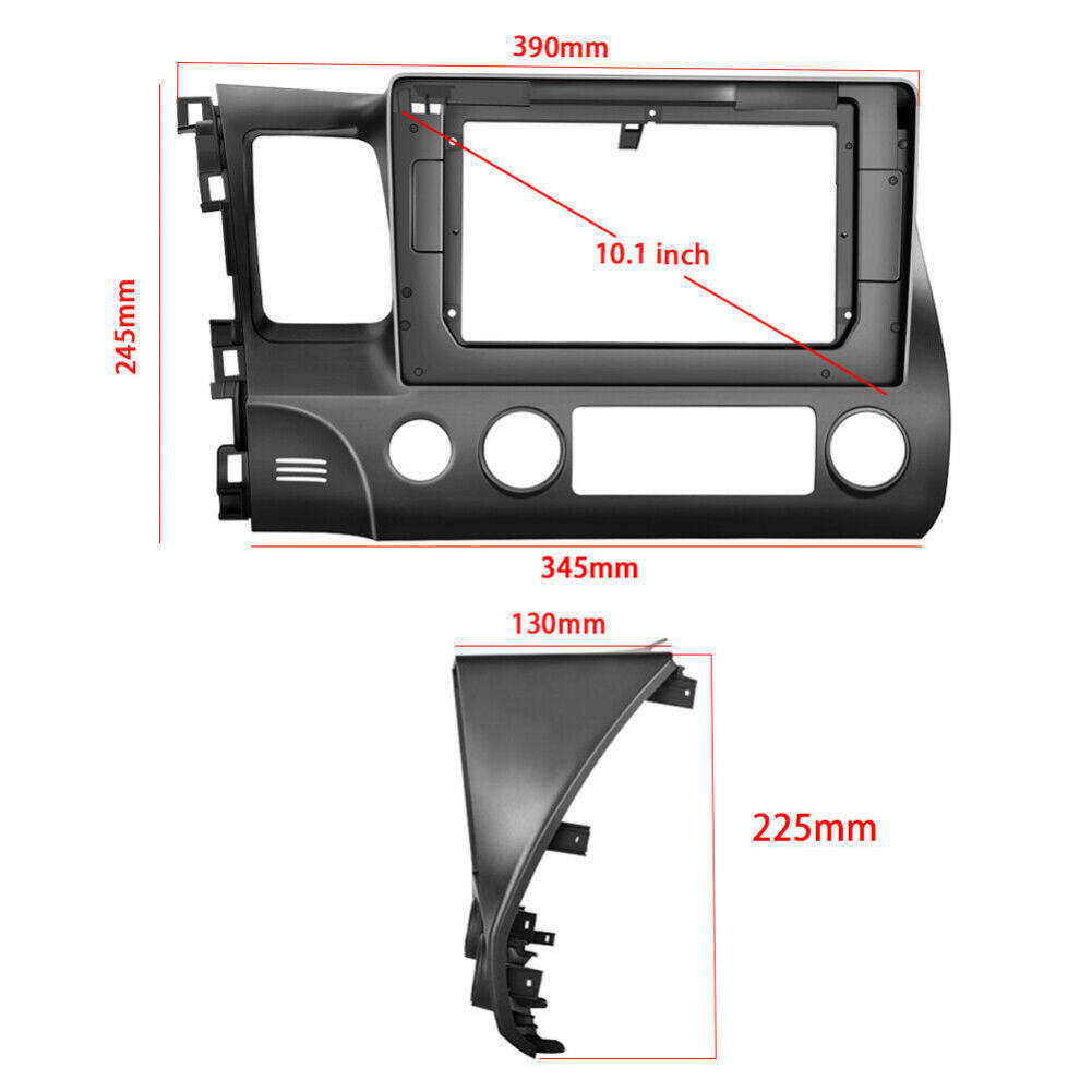 Android 13 Car Stereo for Honda Civic (2006–2011) – 10" Touchscreen, CarPlay & Android Auto, 2+32GB, 12-LED Backup Camera, Left-Hand Drive Compatible