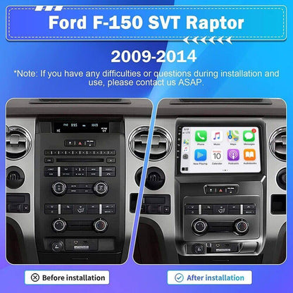 CarPlay & Android Auto Car Stereo for Ford F-150 (2009–2014) – 9" Touchscreen, Android 13, 2+32GB, AHD Backup Camera Compatible