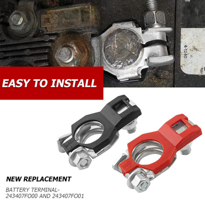 2pcs Car Battery Terminal Clamp Connectors Positive Negative Release Disconnect