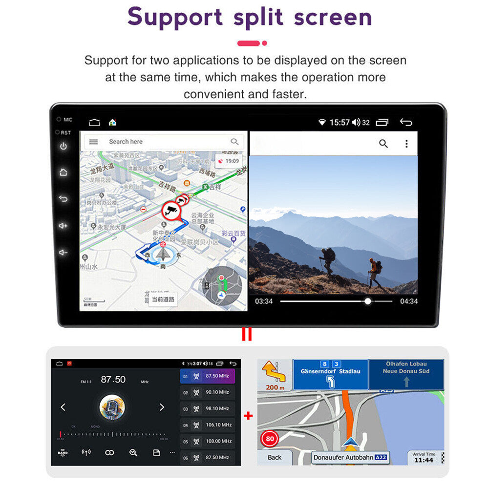 Android 13 Car Stereo for Honda Accord (2008–2013) – 10" Touchscreen, Built-in CarPlay & Android Auto, 2+32GB, Short License Plate Backup Camera