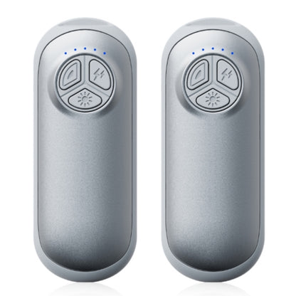 2er-Pack wiederaufladbare Handwärmer mit Taschenlampe – 5 Heizstufen, tragbarer Taschenwärmer zum Skifahren und für Outdoor-Aktivitäten, ideales Wintergeschenk für Damen und Herren