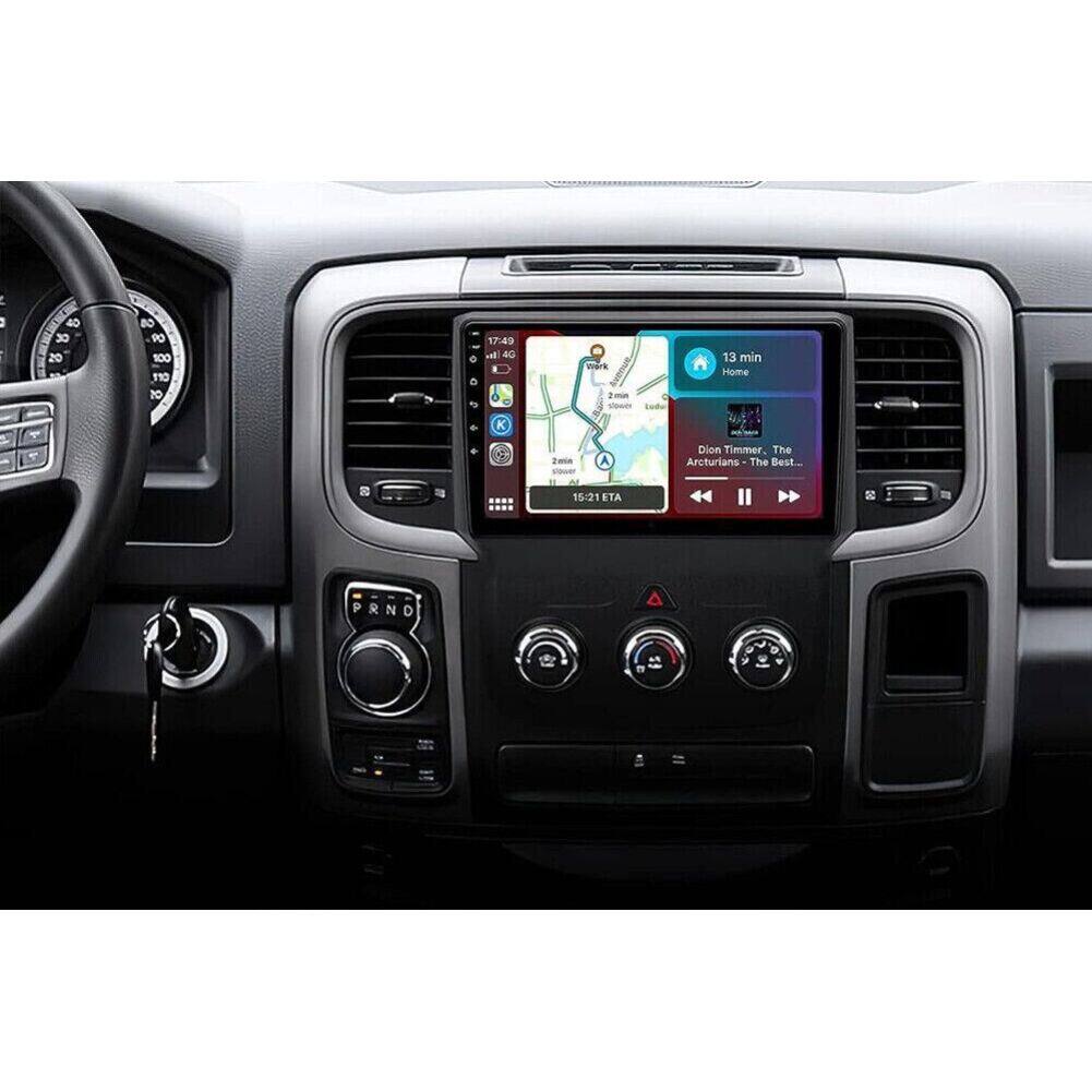 Android 13 Car Stereo for Dodge RAM (2013–2019) – 9" Touchscreen, Built-in CarPlay & Android Auto, 2GB+32GB, 12-LED Backup Camera, Black Frame (Manual A/C Version)