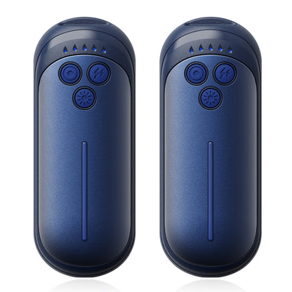 Elektrischer Handwärmer im 2er-Pack, 5 Heizstufen + Taschenlampe, tragbar für Taschenhandschuhe, Geschenkidee zu Weihnachten, Winter-Must-have, Outdoor, für Damen und Herren