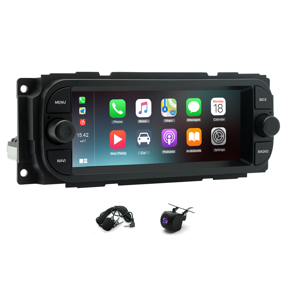 CarPlay Android 13 Car Stereo Radio GPS WiFi BT 2+32GB Compatible for Cherokee Wrangler Chrysler