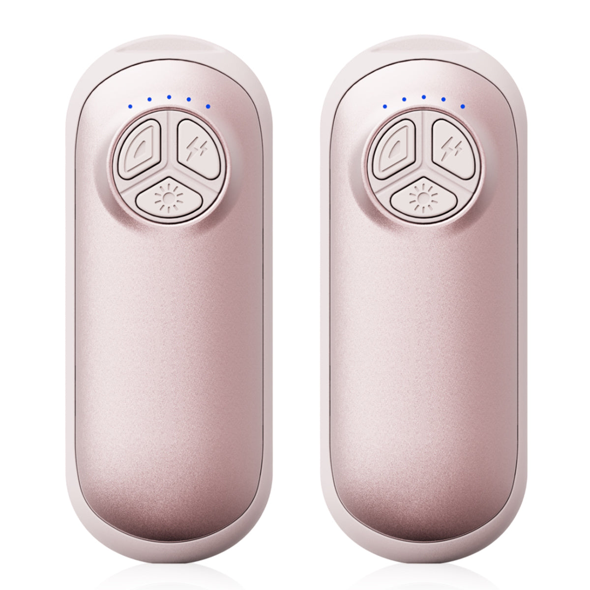 2er-Pack wiederaufladbare Handwärmer mit Taschenlampe – 5 Heizstufen, tragbarer Taschenwärmer zum Skifahren und für Outdoor-Aktivitäten, ideales Wintergeschenk für Damen und Herren