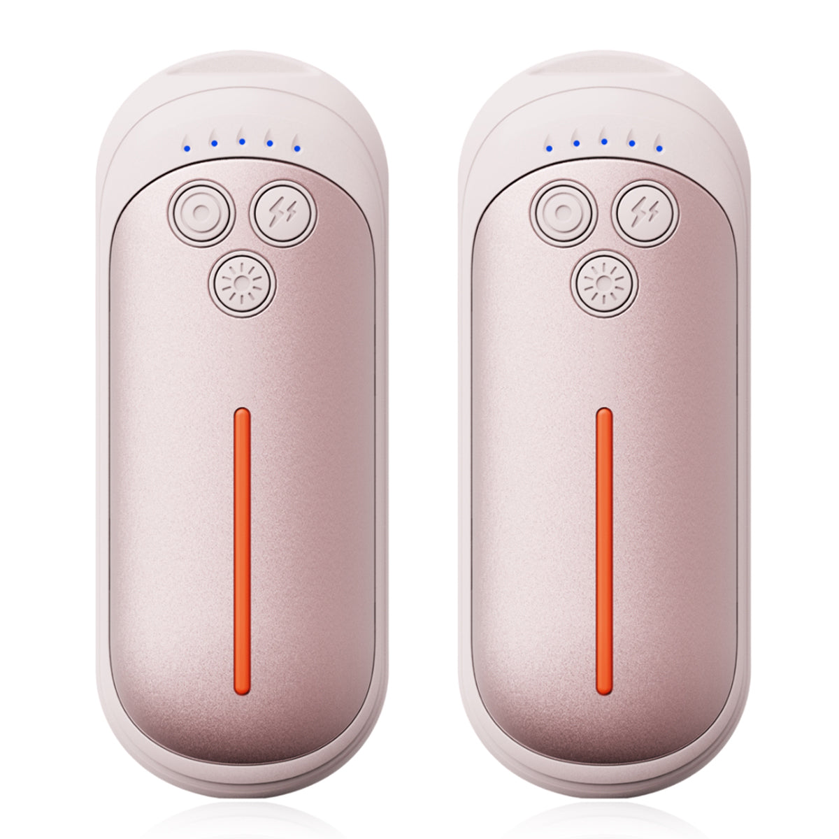 Elektrischer Handwärmer im 2er-Pack, 5 Heizstufen + Taschenlampe, tragbar für Taschenhandschuhe, Geschenkidee zu Weihnachten, Winter-Must-have, Outdoor, für Damen und Herren