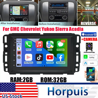 For GMC Chevrolet Chevy Yukon Sierra Acadia 7" Android 13 Car Radio GPS Carplay