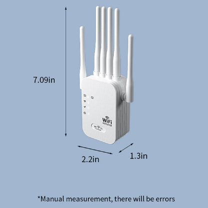 Wi-Fi 6 Extender/Repeater Dualband-WLAN-Verstärker mit 6 Antennen, 1200 Mbit/s, WLAN-Signalverstärker für Heimbüro, kompatibel mit Wi-Fi 6, Plug-and-Play-Einrichtung
