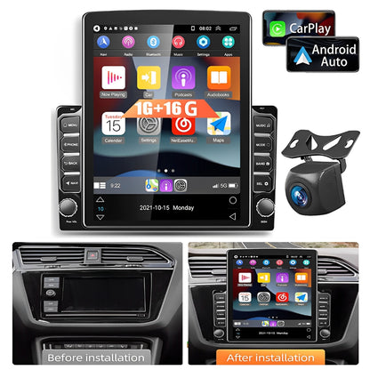 9.7in CarPlay Radio Car Stereo Radio Android 10.0 GPS Wifi 2DIN with Camera