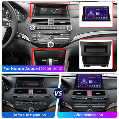 Android 13 Car Stereo for Honda Accord (2008–2013) – 10" Touchscreen, Built-in CarPlay & Android Auto, 2+32GB, Short License Plate Backup Camera