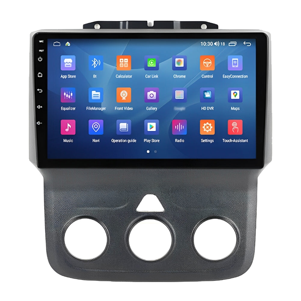 Android 13 Car Stereo for Dodge RAM (2013–2019) – 9" Touchscreen, Built-in CarPlay & Android Auto, 2GB+32GB, 12-LED Backup Camera, Black Frame (Manual A/C Version)