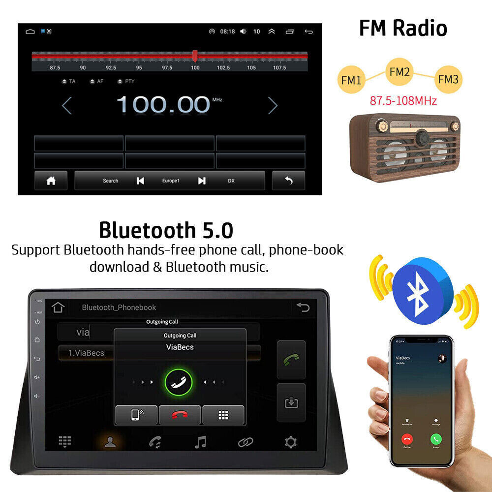 Android 13 Car Stereo for Honda Accord (2008–2013) – 10" Touchscreen, Built-in CarPlay & Android Auto, 2+32GB, Short License Plate Backup Camera