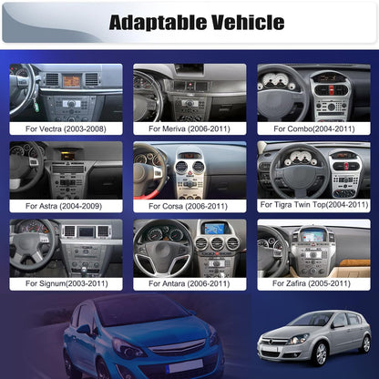 Android 13 Car Stereo for Opel/Vauxhall Astra Corsa (6-Button, Black) – 7" Touchscreen with Built-in Wireless CarPlay & Android Auto, 2+32GB, AHD Backup Camera & Microphone