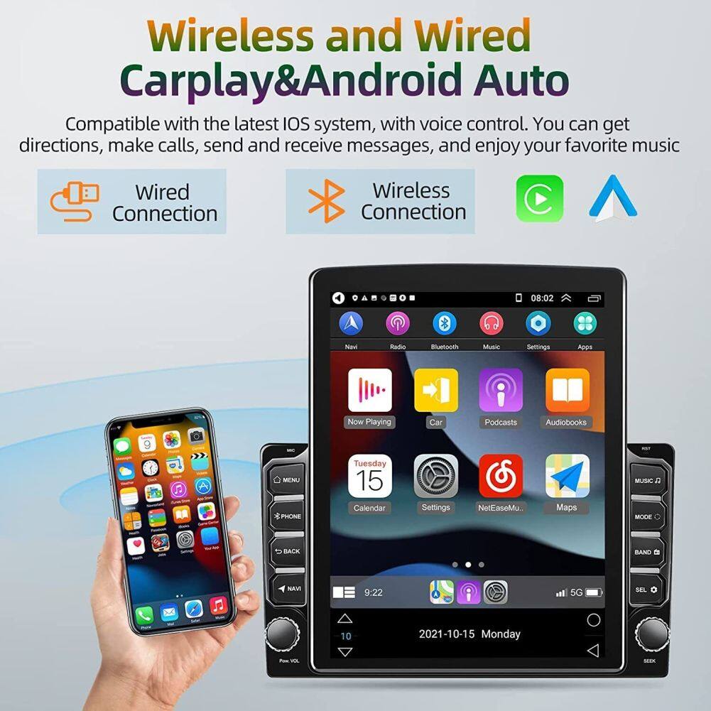 9.7in CarPlay Radio Car Stereo Radio Android 10.0 GPS Wifi 2DIN with Camera