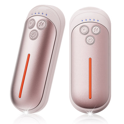 Elektrischer Handwärmer im 2er-Pack, 5 Heizstufen + Taschenlampe, tragbar für Taschenhandschuhe, Geschenkidee zu Weihnachten, Winter-Must-have, Outdoor, für Damen und Herren