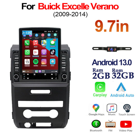 Android 13 Car Stereo for Ford F-150 2009–2014 – 9.7" Touch Screen, Wireless CarPlay & Android Auto, 2+32GB, Wide License Plate Camera