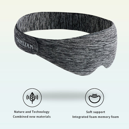 3D Contoured Sleep Mask – Light-Blocking, Breathable Eye Mask for Travel, Outdoor Camping, Home & Office
