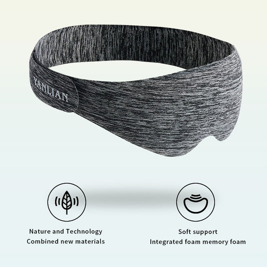 3D Contoured Sleep Mask – Light-Blocking, Breathable Eye Mask for Travel, Outdoor Camping, Home & Office