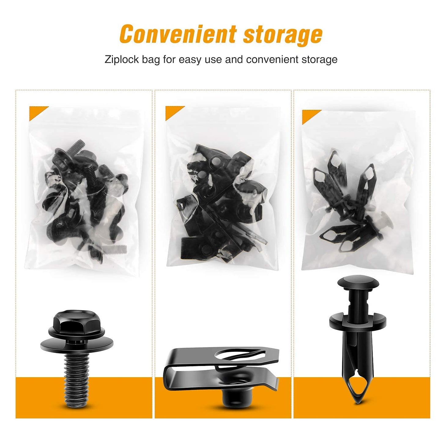35pcs Engine Under Cover Splash Shield Guard Bumper Body Bolts & U-nut Clip Fastener