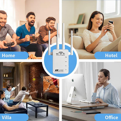 1200 Mbit/s BHP 5G High-Speed-Repeater, Signalverstärker, WLAN-Booster, Dualband-WLAN-Netzwerk, Vierdraht-Repeater, UK-Spezifikation, Weiß