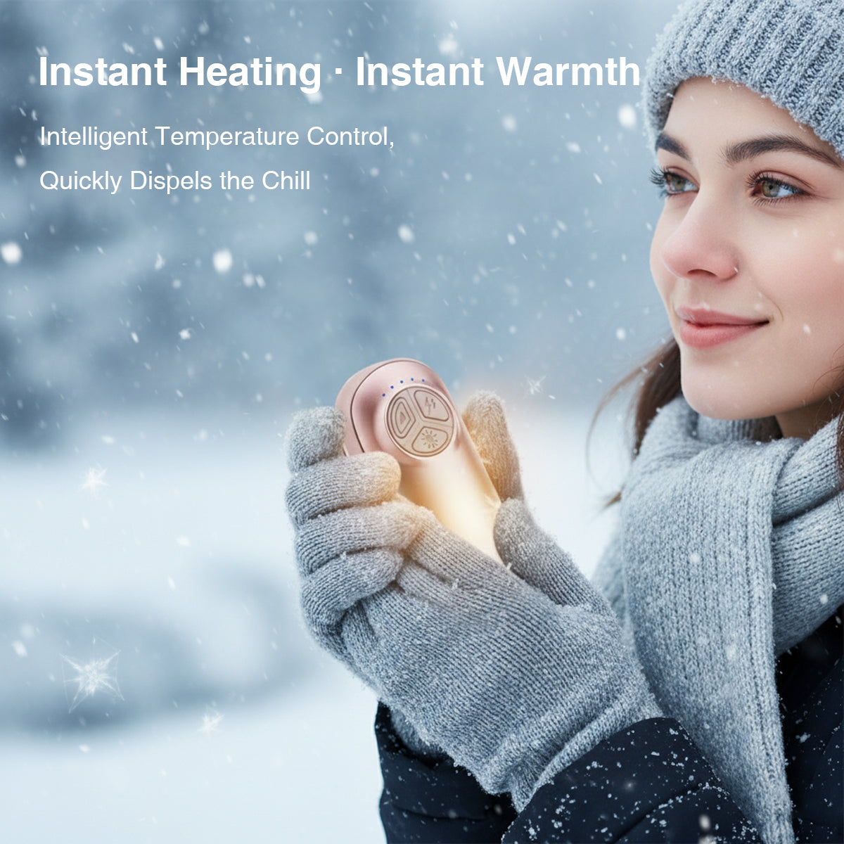 2er-Pack wiederaufladbare Handwärmer mit Taschenlampe – 5 Heizstufen, tragbarer Taschenwärmer zum Skifahren und für Outdoor-Aktivitäten, ideales Wintergeschenk für Damen und Herren