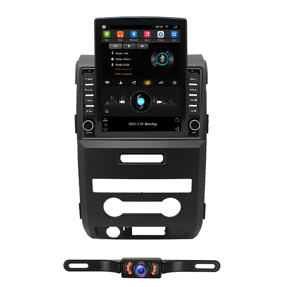 Android 13 Car Stereo for Ford F-150 2009–2014 – 9.7" Touch Screen, Wireless CarPlay & Android Auto, 2+32GB, Wide License Plate Camera