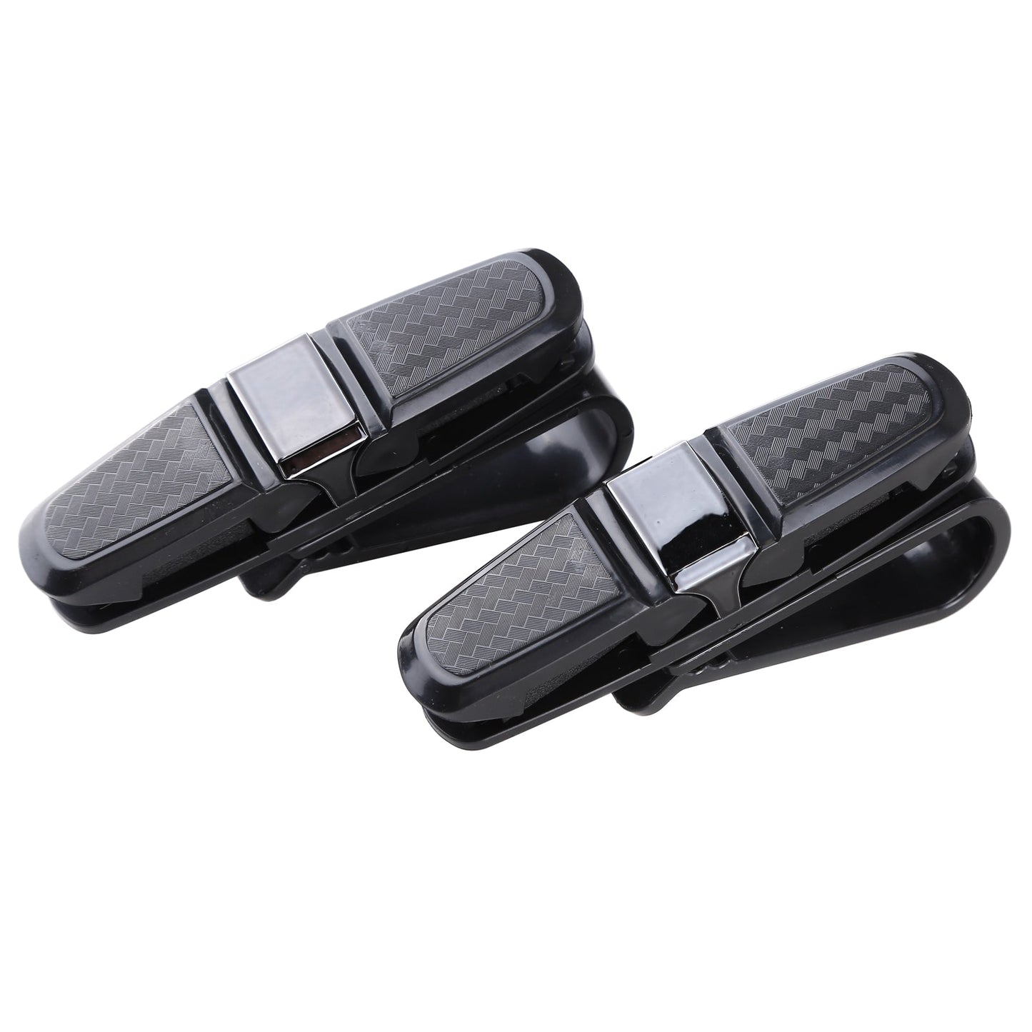 2 Pack Car Sun Visor Glasses Holders, Sunglasses Eyeglasses Mount with Ticket Card Clip – Black