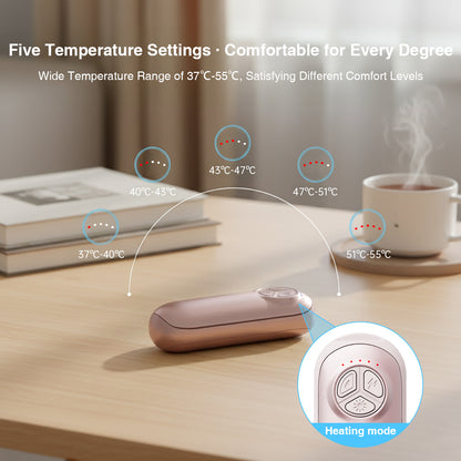 2er-Pack wiederaufladbare Handwärmer mit Taschenlampe – 5 Heizstufen, tragbarer Taschenwärmer zum Skifahren und für Outdoor-Aktivitäten, ideales Wintergeschenk für Damen und Herren