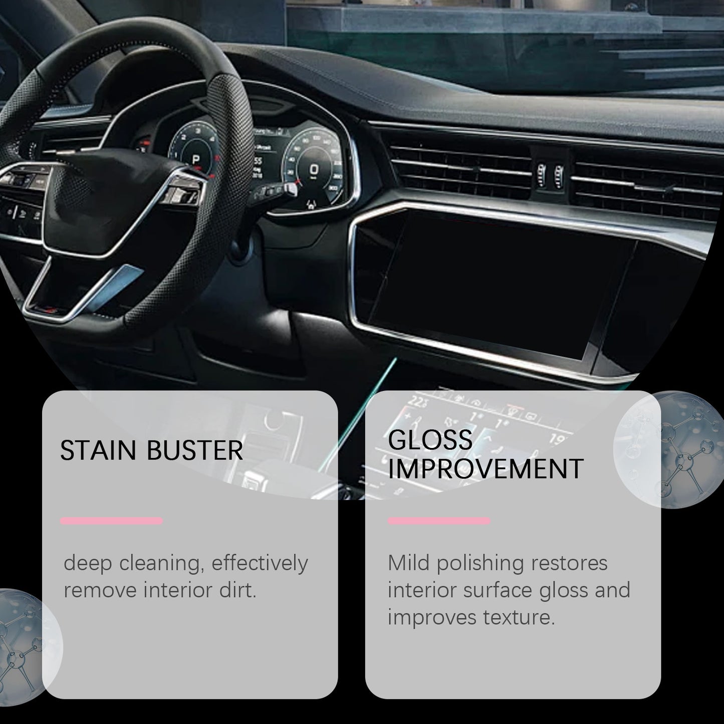 Car Interior Cleaner Interior Polish and Restorer 100ML Deep Clean Polishing Cleaner