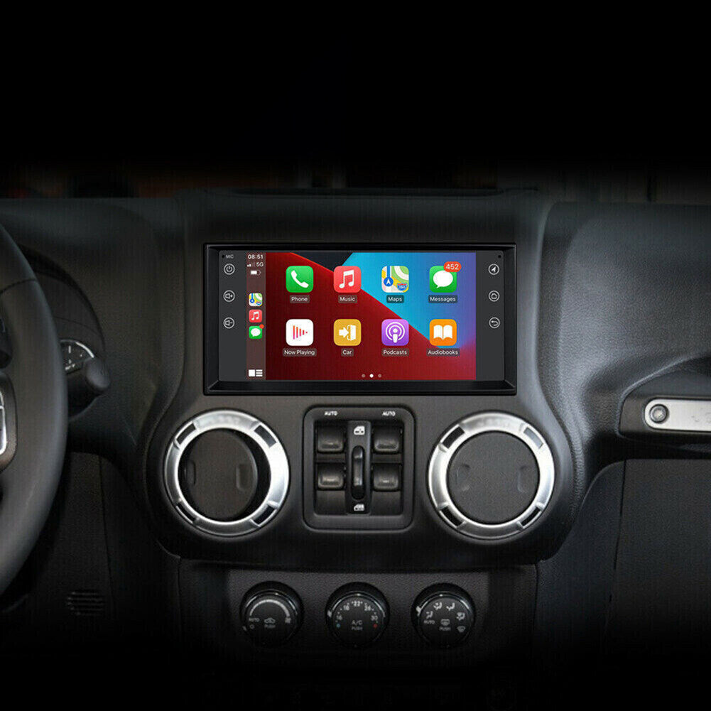 Android 13 Car Stereo for Jeep Wrangler 2007–2017 – 7" Touchscreen with Wireless CarPlay, Android Auto, GPS, Bluetooth, 2+32GB, AHD Backup Camera Also compatible with select Chrysler & Dodge models.