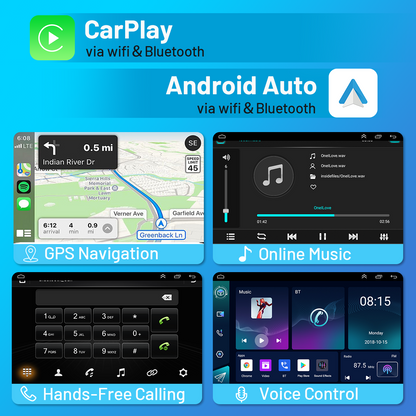 Android 13 Car Stereo for Ford F250 (2004–2014) – 7" Touchscreen, Built-in CarPlay & Android Auto, 2GB+32GB, Bluetooth, AHD Backup Camera Support