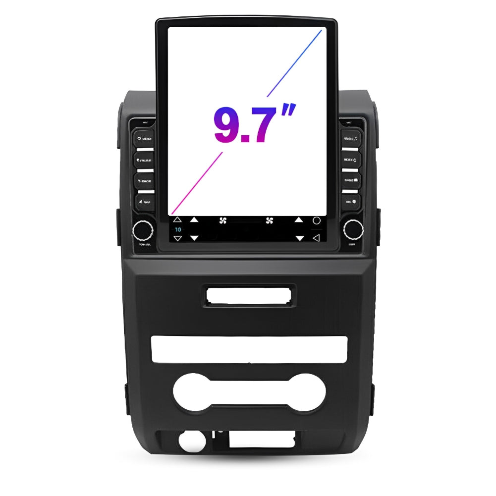 Android 13 Car Stereo for Ford F-150 2009–2014 – 9.7" Touch Screen, Wireless CarPlay & Android Auto, 2+32GB, Wide License Plate Camera