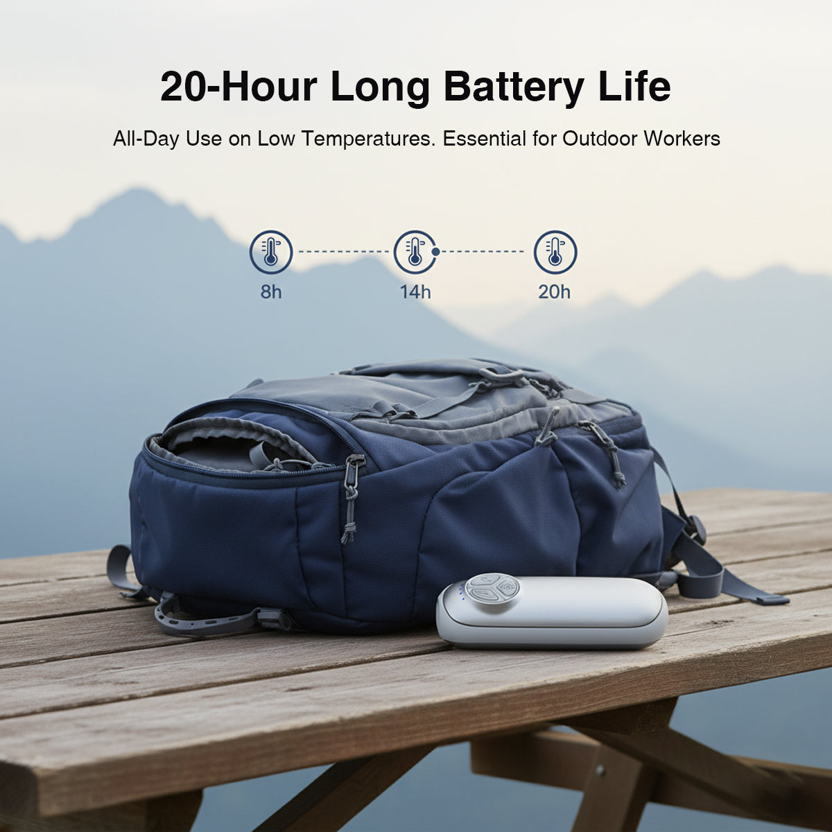 2er-Pack wiederaufladbare Handwärmer mit Taschenlampe – 5 Heizstufen, tragbarer Taschenwärmer zum Skifahren und für Outdoor-Aktivitäten, ideales Wintergeschenk für Damen und Herren