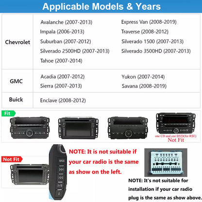 For GMC Chevrolet Chevy Yukon Sierra Acadia 7" Android 13 Car Radio GPS Carplay
