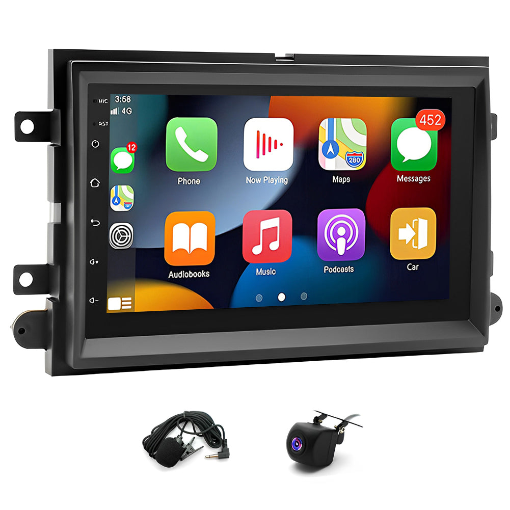 Android 13 Car Stereo for Ford F150/F250 (2004–2014) – 7" Touchscreen with Built-in CarPlay & Android Auto, 4+64GB, AHD Backup Camera & Mic