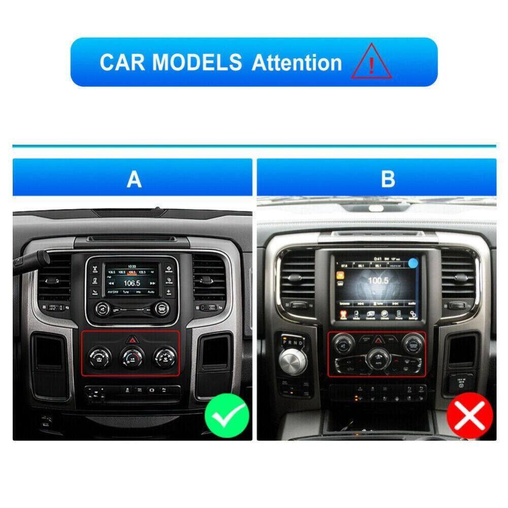 Android 13 Car Stereo for Dodge RAM (2013–2019) – 9" Touchscreen, Built-in CarPlay & Android Auto, 2GB+32GB, 12-LED Backup Camera, Black Frame (Manual A/C Version)