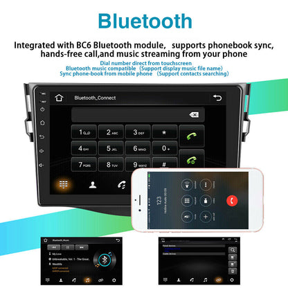 Android 13 Car Stereo for Toyota RAV4 2007–2012 – 9" Touchscreen with Wireless CarPlay & Android Auto, 2+32GB, Long License Plate Backup Camera
