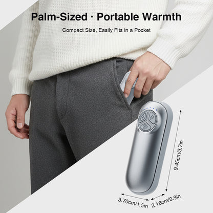 2er-Pack wiederaufladbare Handwärmer mit Taschenlampe – 5 Heizstufen, tragbarer Taschenwärmer zum Skifahren und für Outdoor-Aktivitäten, ideales Wintergeschenk für Damen und Herren