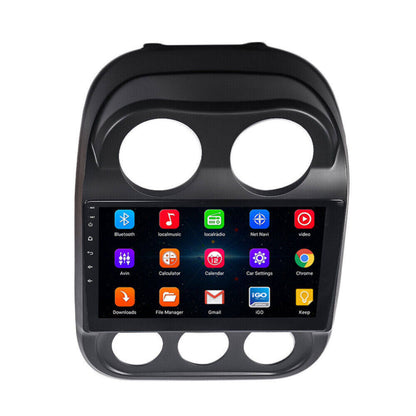 Android 13 Car Stereo for Jeep Compass (2009–2016) – 10" Touchscreen, Built-in CarPlay & Android Auto, 2GB+32GB, AHD Backup Camera, Microphone & Installation Tools Included