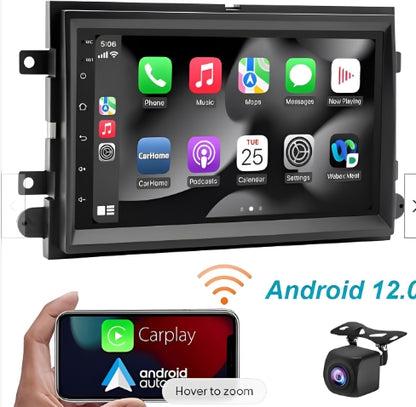 Android 13 Car Stereo for Ford F150/F250 (2004–2014) – 7" Touchscreen with Built-in CarPlay & Android Auto, 4+64GB, AHD Backup Camera & Mic