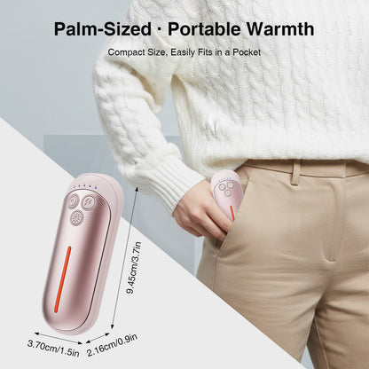 Elektrischer Handwärmer im 2er-Pack, 5 Heizstufen + Taschenlampe, tragbar für Taschenhandschuhe, Geschenkidee zu Weihnachten, Winter-Must-have, Outdoor, für Damen und Herren