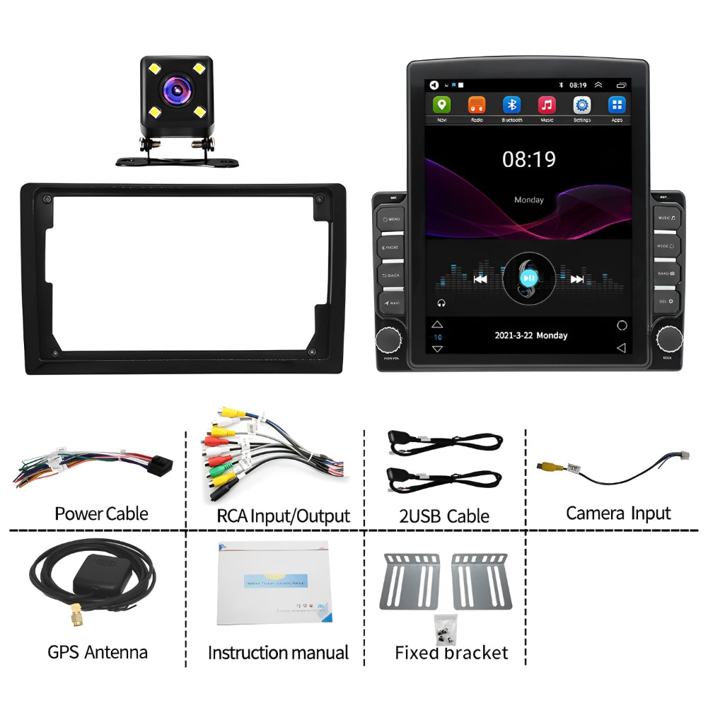 9.7in CarPlay Radio Car Stereo Radio Android 10.0 GPS Wifi 2DIN with Camera