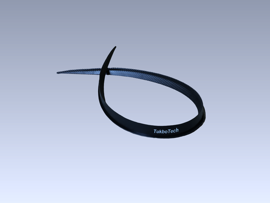 TukboTech Empennages Universal Roof Spoiler – Carbon Fiber Look Tail Trim for DIY Car Styling